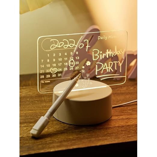 GlowNote LED Message Board Reusable Note & Calendar