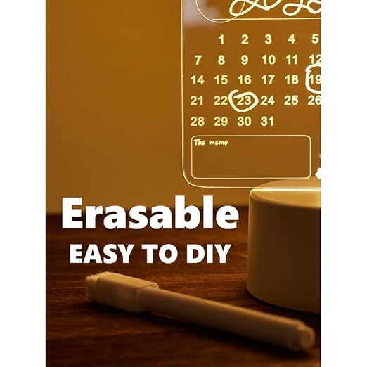 GlowNote LED Message Board Reusable Note & Calendar