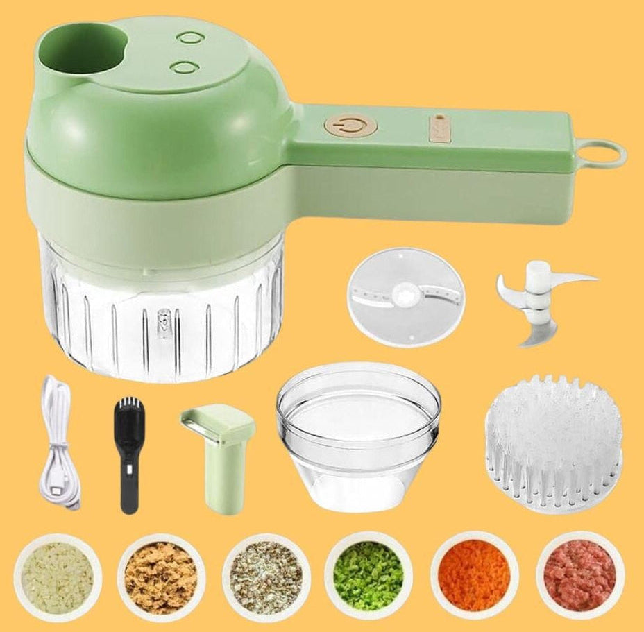 4 in 1 Portable Electric Vegetable Cutter Set