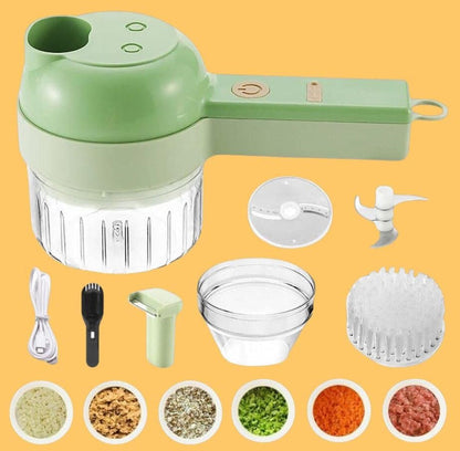 4 in 1 Portable Electric Vegetable Cutter Set