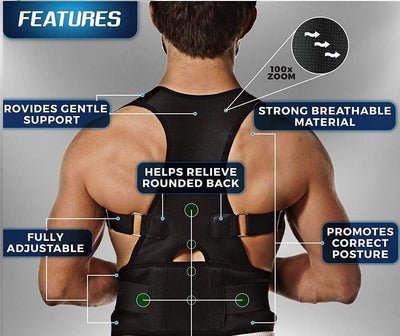 Posture corrector belt unisex for back support and spine alignment